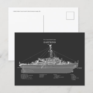 USCGC Eastwind wagb-279 - PD ポストカード