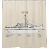 USCGC Eastwind wagb-279 - SBD シャワーカーテン (正面)