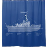 USCGC Escanaba wpc-77 - ABD シャワーカーテン (正面)