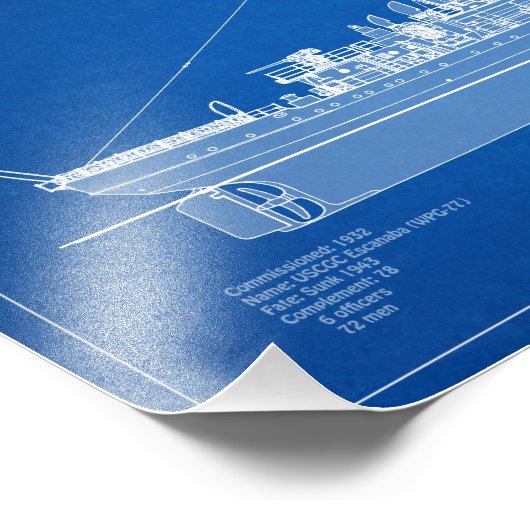 USCGC Escanaba wpc-77 - ABD フォトプリント (角)