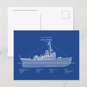 USCGC Escanaba wpc-77 - ABD ポストカード