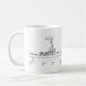 USCGC Escanaba wpc-77 - BD コーヒーマグカップ (左)