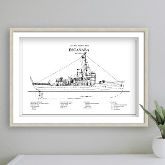 USCGC Escanaba wpc-77 - BD フォトプリント