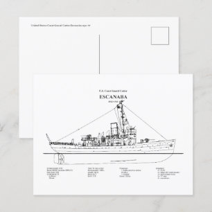 USCGC Escanaba wpc-77 - BD ポストカード