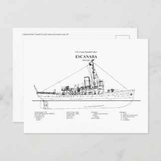 USCGC Escanaba wpc-77 - BD ポストカード