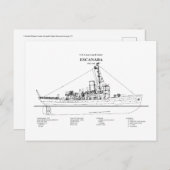 USCGC Escanaba wpc-77 - BD ポストカード (正面/裏面)