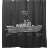 USCGC Escanaba wpc-77 - PD シャワーカーテン (正面)