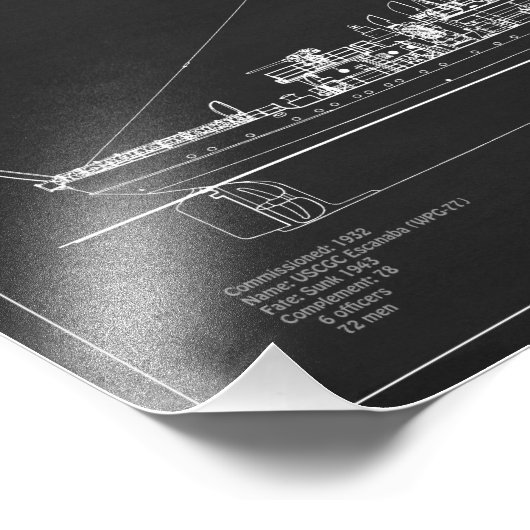 USCGC Escanaba wpc-77 - PD フォトプリント (角)