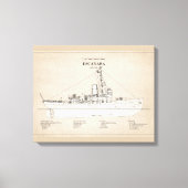 USCGC Escanaba wpc-77 - SBD キャンバスプリント (正面)