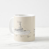 USCGC Escanaba wpc-77 - SBD コーヒーマグカップ (正面左)