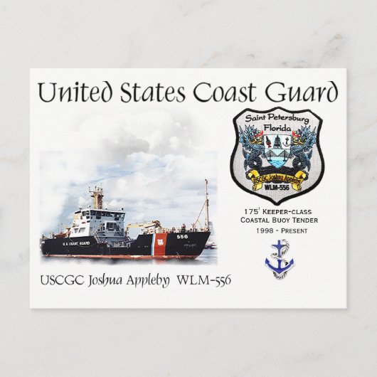 USCGC Joshua Appleby WLM-556沿岸ブイ入札 ポストカード (正面)
