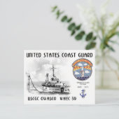 USCGC OWASCO WHEC-39カッター ポストカード (スタンド正面)