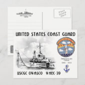 USCGC OWASCO WHEC-39カッター ポストカード (正面/裏面)