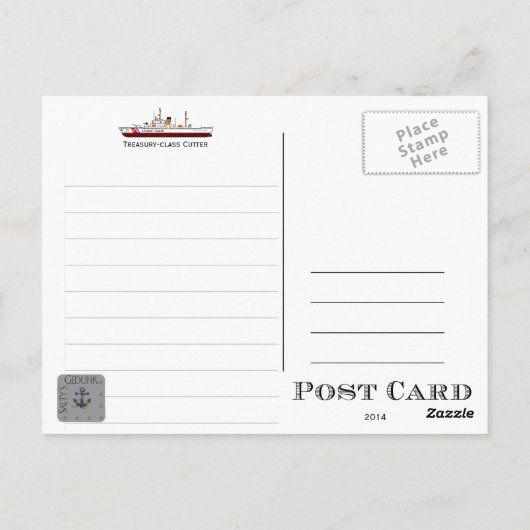 USCGC Taney WHEC-37 High Endurance Cutter ポストカード (裏面)