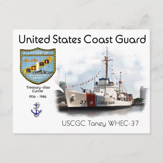 USCGC Taney WHEC-37 High Endurance Cutter ポストカード (正面)