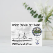 USCGC WACHUSETT WPG-44カッター ポストカード (スタンド正面)