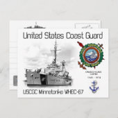 USCGC WINNETONKA WHEC-67カッター ポストカード (正面/裏面)