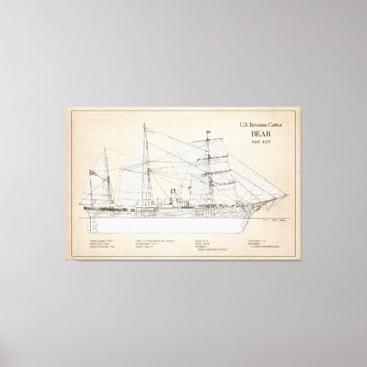 USCGRC USRC Bear - SBD キャンバスプリント (正面)