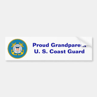 USCGSealcolor、誇りを持ったなGrandparentU。 S.沿岸警備隊 バンパーステッカー