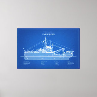 USCGTエバーグリーンwlb-295 - ABD キャンバスプリント