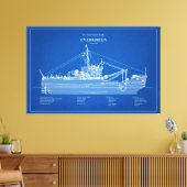 USCGTエバーグリーンwlb-295 - ABD キャンバスプリント (インサイチュ (リビング))