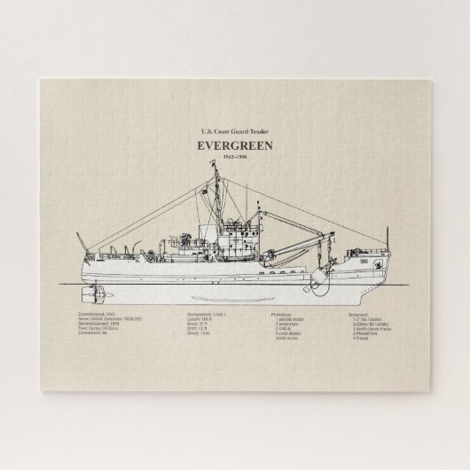 USCGTエバーグリーンwlb-295 - SBD ジグソーパズル (横)