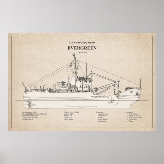 USCGTエバーグリーンwlb-295 - SBD ポスター (正面)