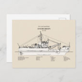 USCGTエバーグリーンwlb-295 - SBD ポストカード (正面/裏面)