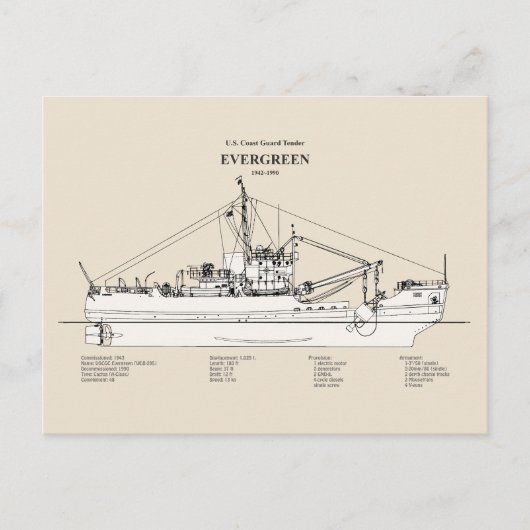 USCGTエバーグリーンwlb-295 - SBD ポストカード (正面)