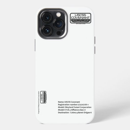 USCSS契約 iPhoneケース (裏面)