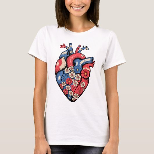 usd vintage heart womens tshirts tシャツ (正面)