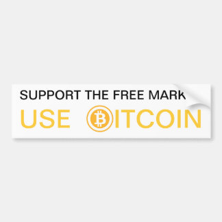 Use bitcoin, support the free market バンパーステッカー