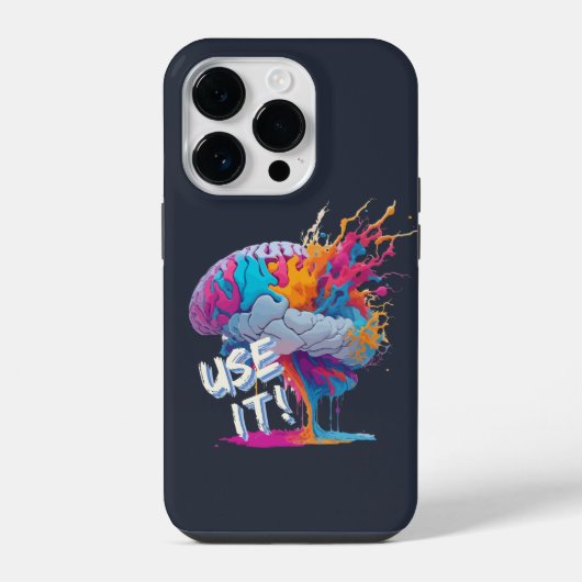Use It - カラフルなスプラッシュ脳 iPhoneケース (裏面)