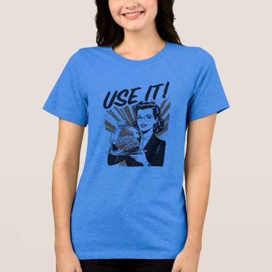 USE IT! Brain T-Shirt – Smart Minimal STEM Shirt – トライブレンドＴシャツ (正面)
