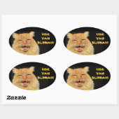 Use Yah Blinkah Says Boston Kittah 楕円形シール (シート)