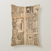 Used paper background. Old newspaper page with vin アクセントクッション (正面(垂直))