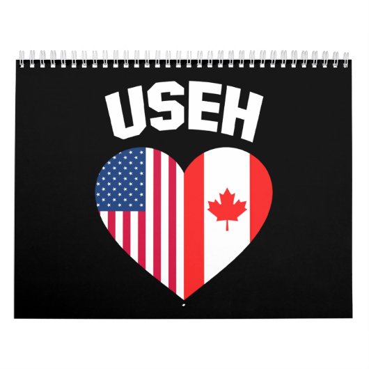 USEHアメリカカナダ国旗おもしろい（カナダ） カレンダー (カバー)