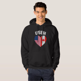 USEHアメリカカナダ国旗おもしろい(カナダ) パーカ