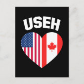 USEHアメリカカナダ国旗おもしろい(カナダ) ポストカード (正面)