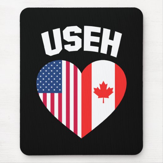 USEHアメリカカナダ国旗おもしろい(カナダ) マウスパッド (正面)