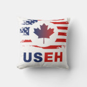 USEHハーフカナダ米国国旗統一された クッション (正面)