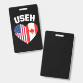 USEH アメリカ カナダ 国旗 おもしろ アメリカ カナダ バッジ (正面&裏面)
