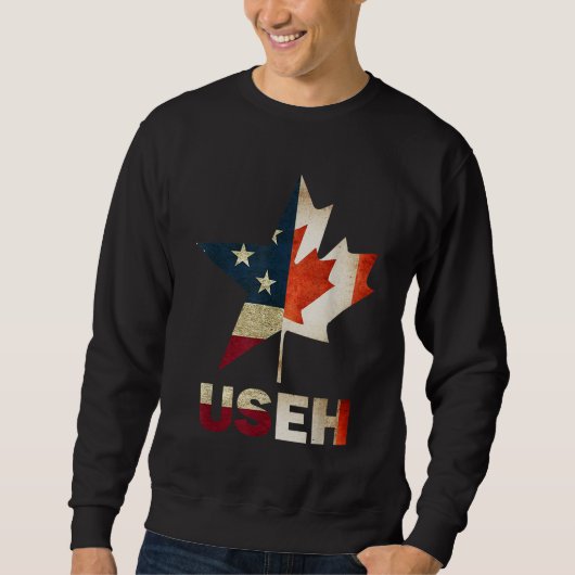 USEH Leafカナダ米国国旗G スウェットシャツ (正面)