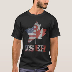 USEH Leafカナダ米国国旗G Tシャツ