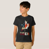 USEH Leafカナダ米国国旗G Tシャツ (正面フル)