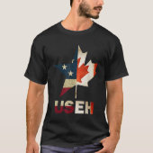 USEH Leafカナダ米国国旗G Tシャツ (正面)
