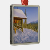 USFSシュナウスキャビンレンタルインウィンターオーベロッキング メタルオーナメント (右)