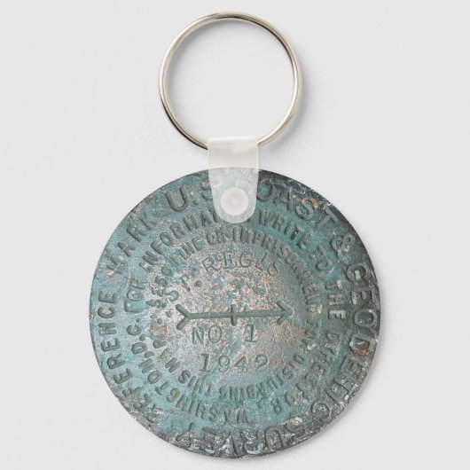 USGS Benchmark, St. Regis Mountain Geodetic Survey キーホルダー (正面)