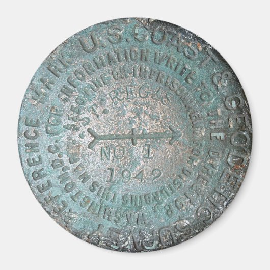 USGS Benchmark, St. Regis Mountain Geodetic Survey マグネット (正面)