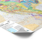 USGS Geologic Map Of North America ポスター (角)
